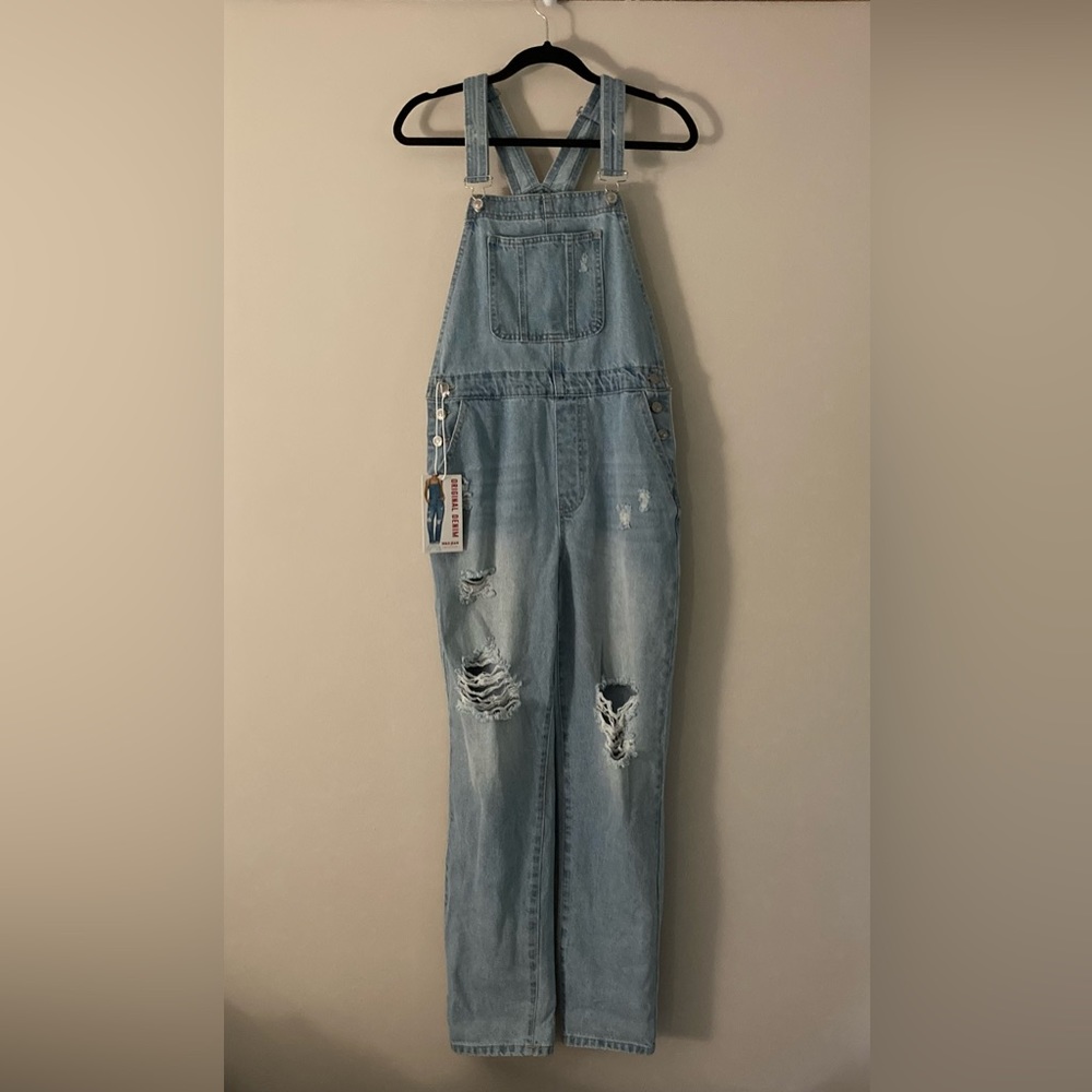Medium Lightwash Denim Wax Jean Overalls